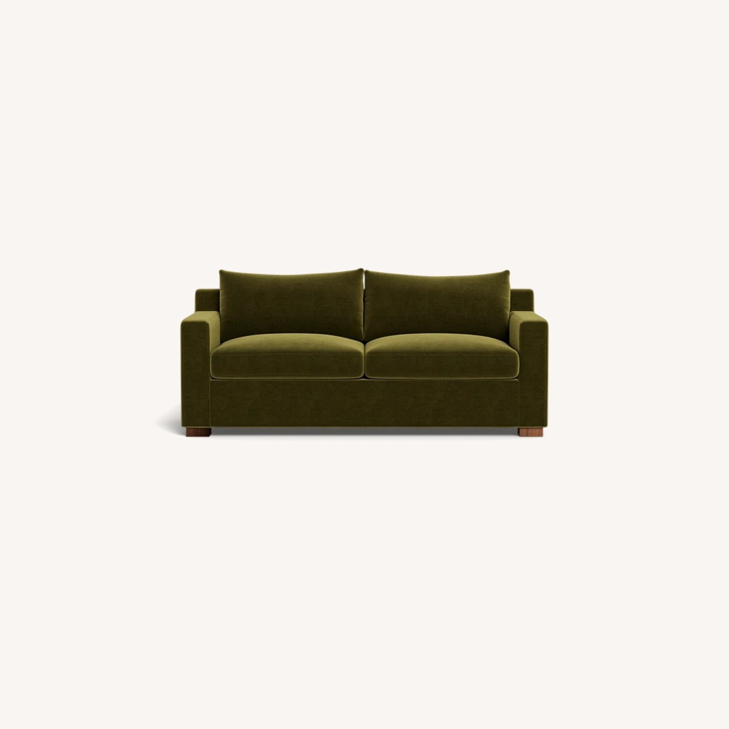Interior Define Green Velvet Sleeper Sofa - image-0