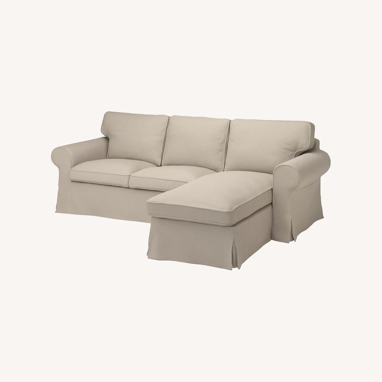 IKEA Uppland Natural Sofa with Chaise - image-0