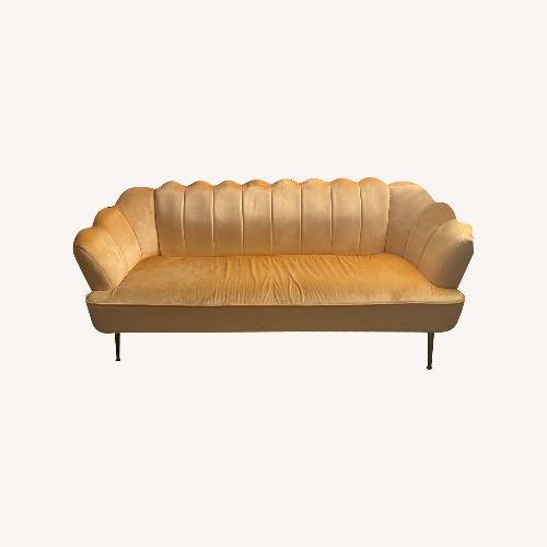 Used Yellow Velvet Couch  for sale on AptDeco