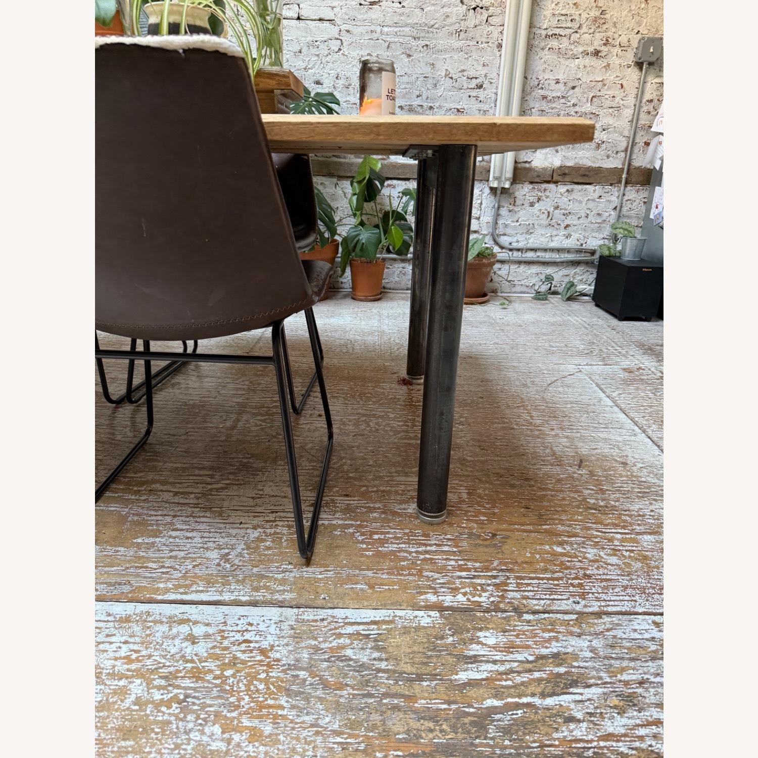 Large Natural Wood Table W Chairs - image-3