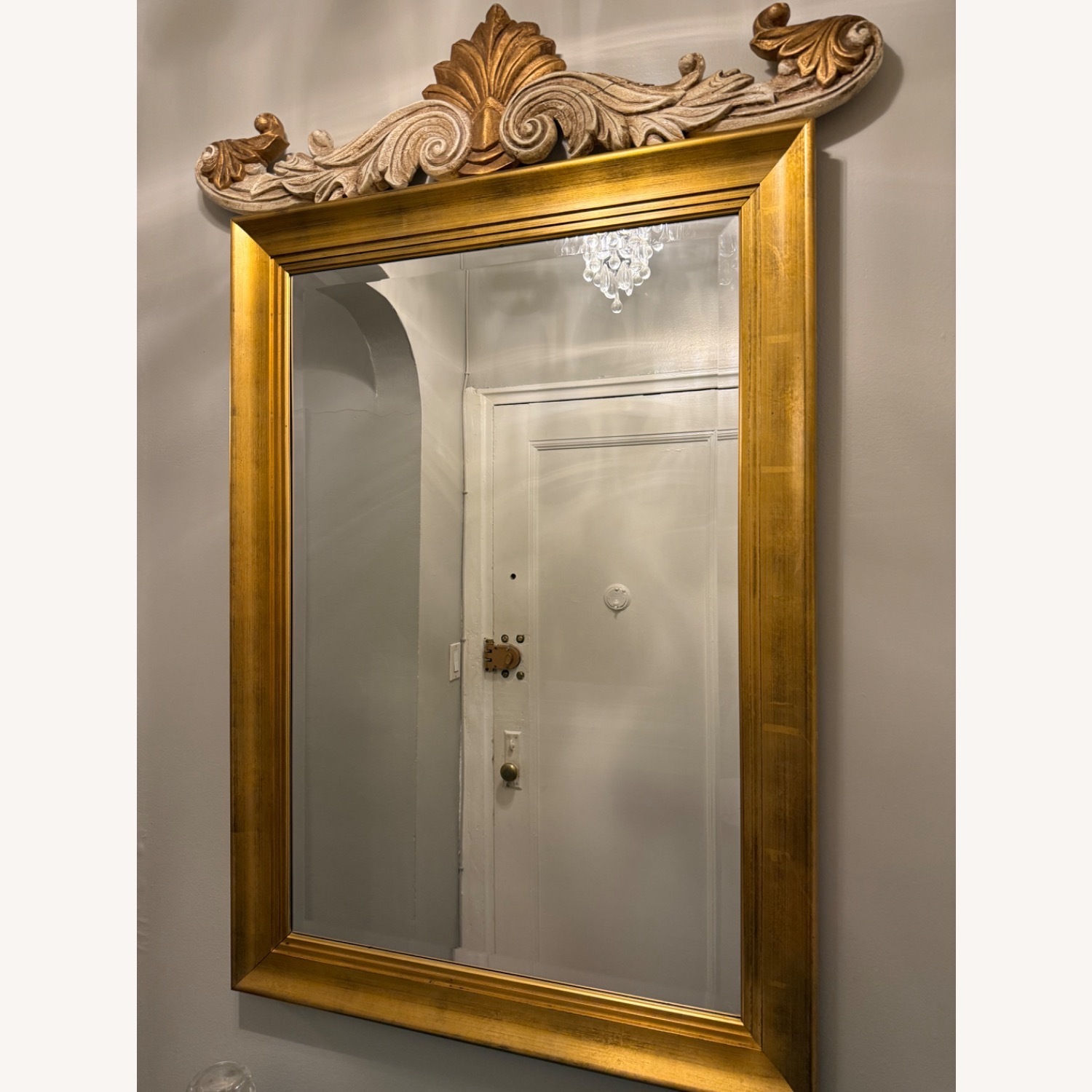 Golden Mirror & Pediment Set  - image-1