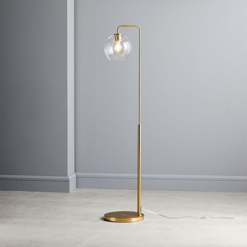 Used West Elm Glass Floor Lamp for sale on AptDeco