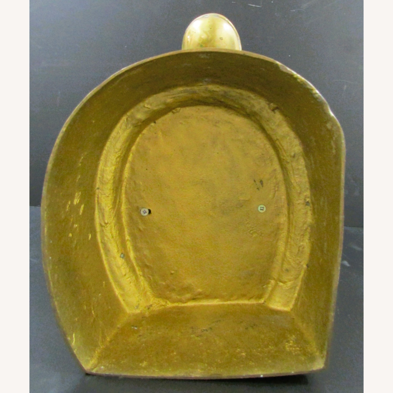 Mid-Century Modern Brass Ram Head / Bust Sculpture - image-12