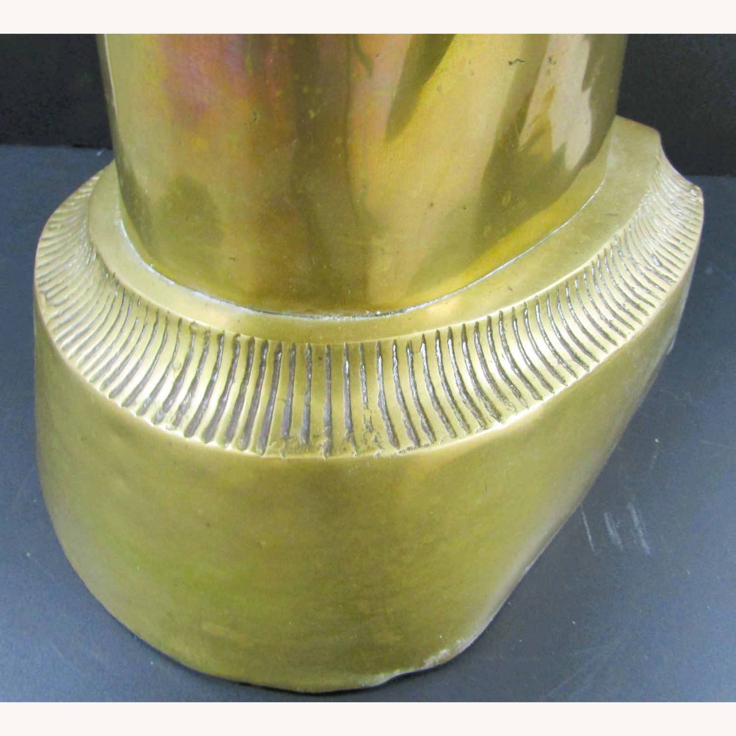 Mid-Century Modern Brass Ram Head / Bust Sculpture - image-9