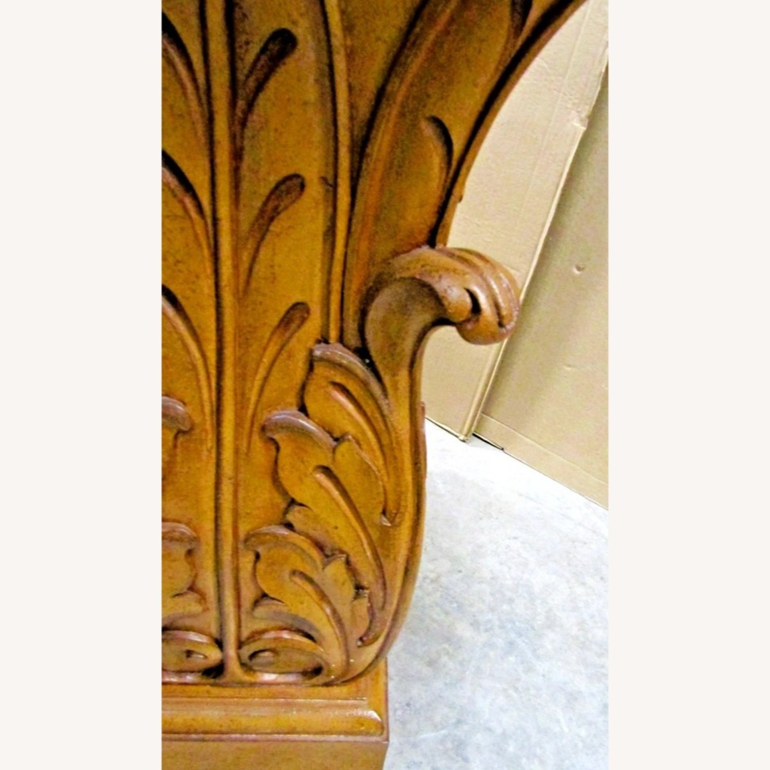 Vintage Carved Acanthus Leaf Square Side Table - image-7