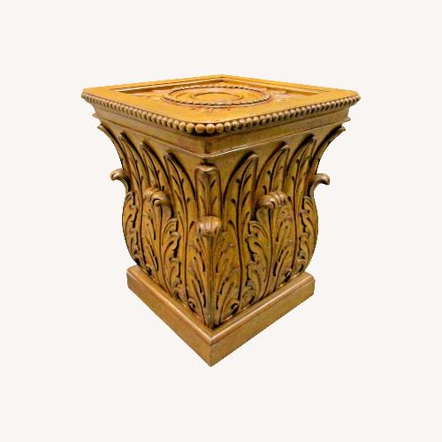 Used Vintage Carved Acanthus Leaf Square Side Table for sale on AptDeco