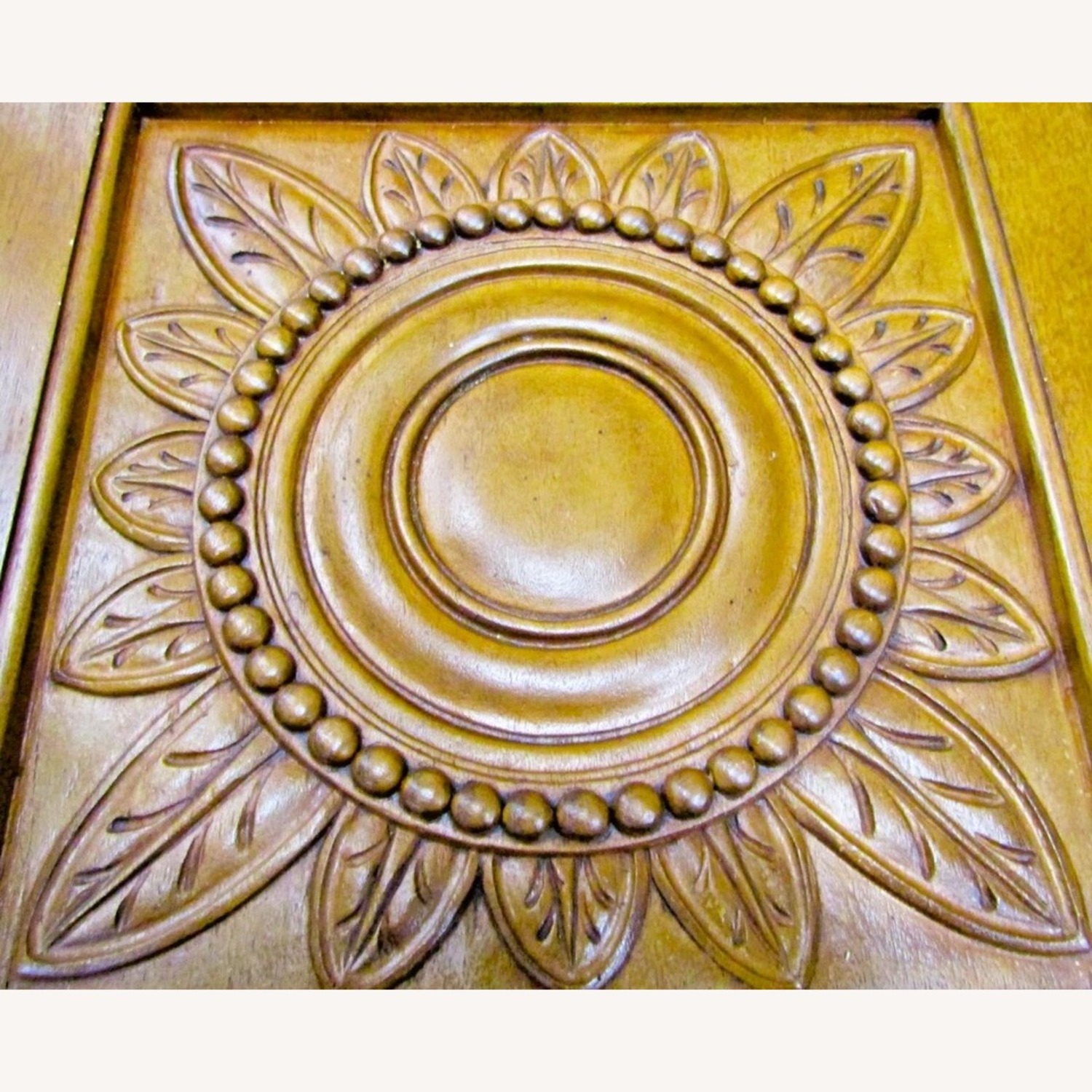 Vintage Carved Acanthus Leaf Square Side Table - image-5