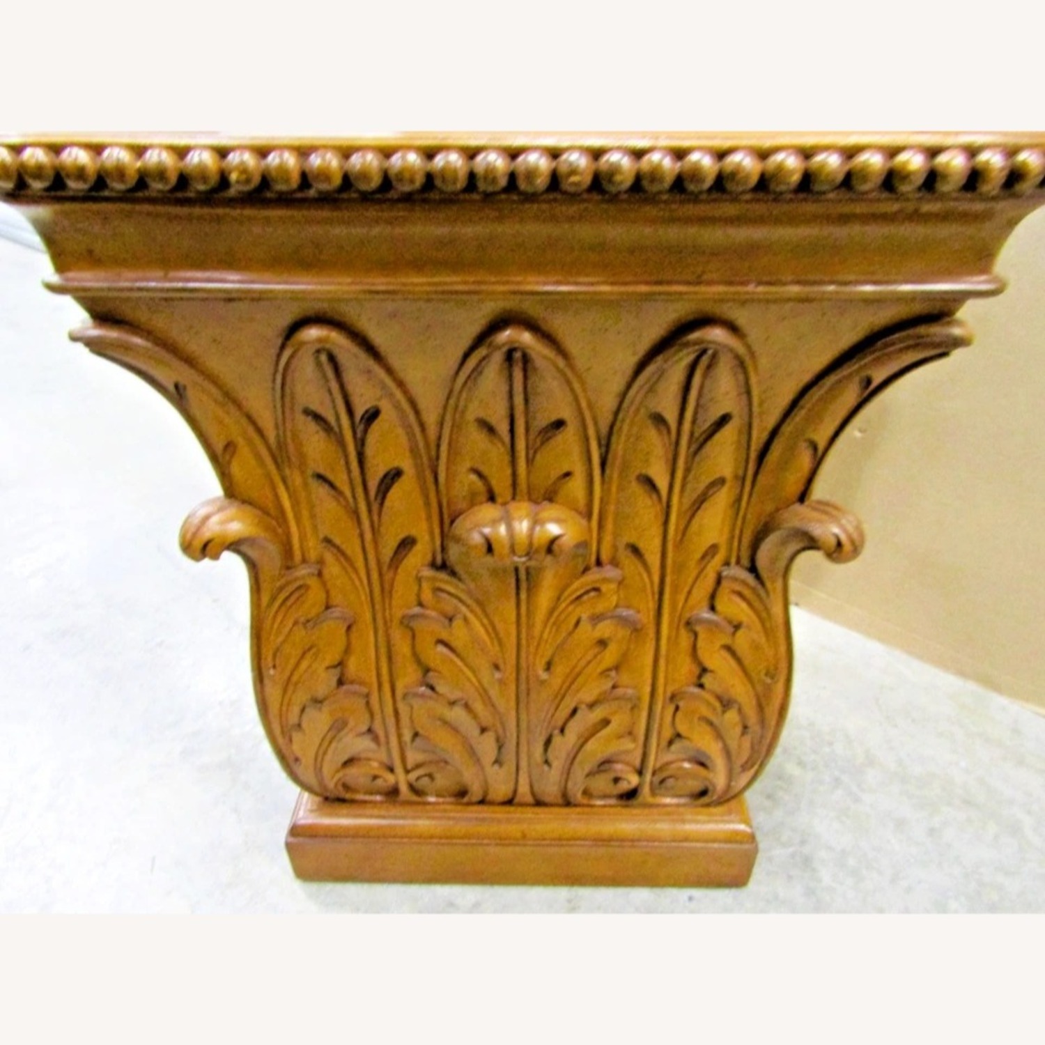 Vintage Carved Acanthus Leaf Square Side Table - image-6