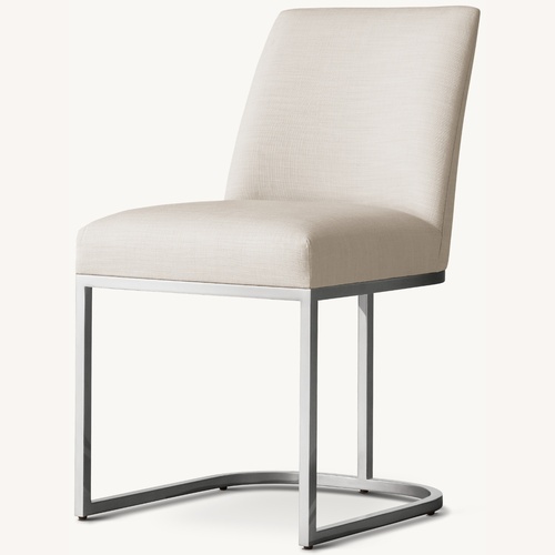 Used Restoration Hardware Emery Curved Back Fabric Dining Chair for sale on AptDeco