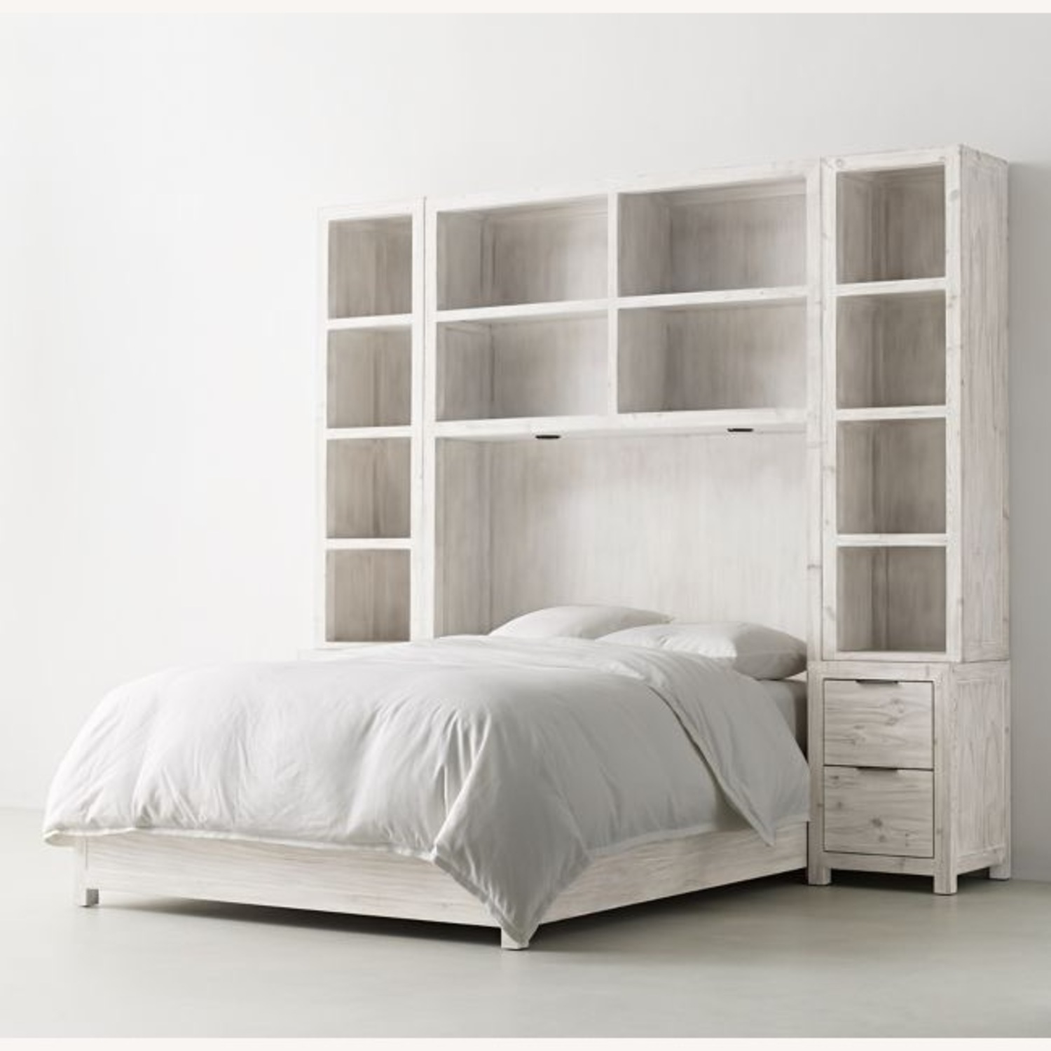 Laguna Bed With Cubby Headboard & Nightstand Towers Set - image-3