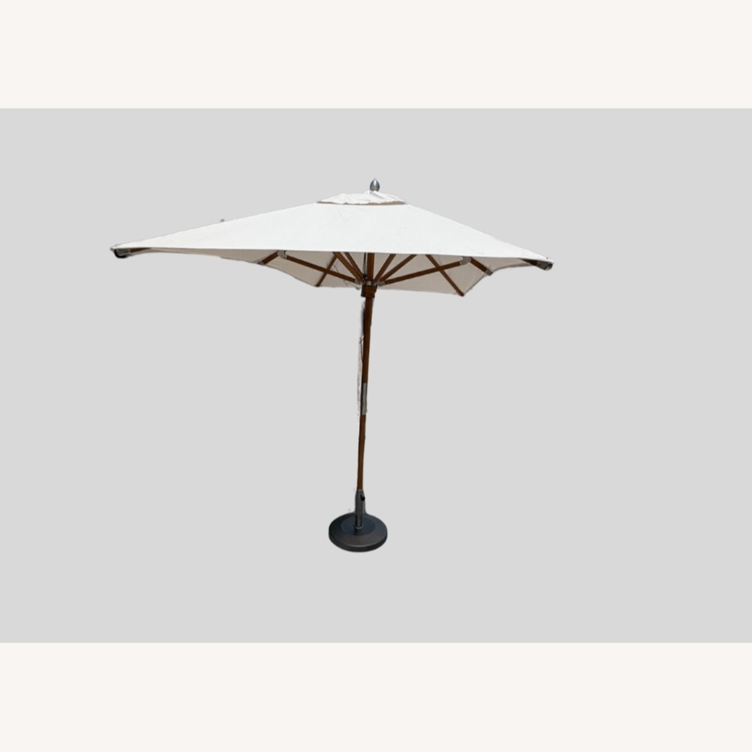 RH Premium Rectangular Teak Outdoor Umbrella/Base - image-9