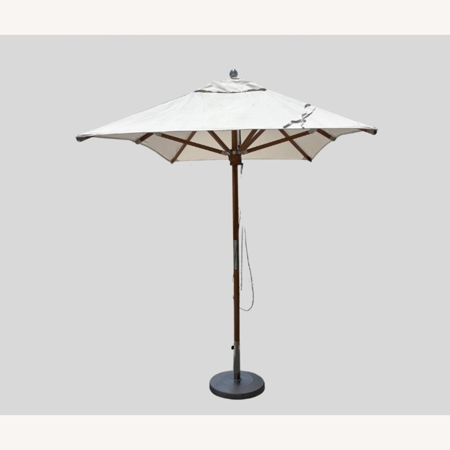 RH Premium Rectangular Teak Outdoor Umbrella/Base - image-11