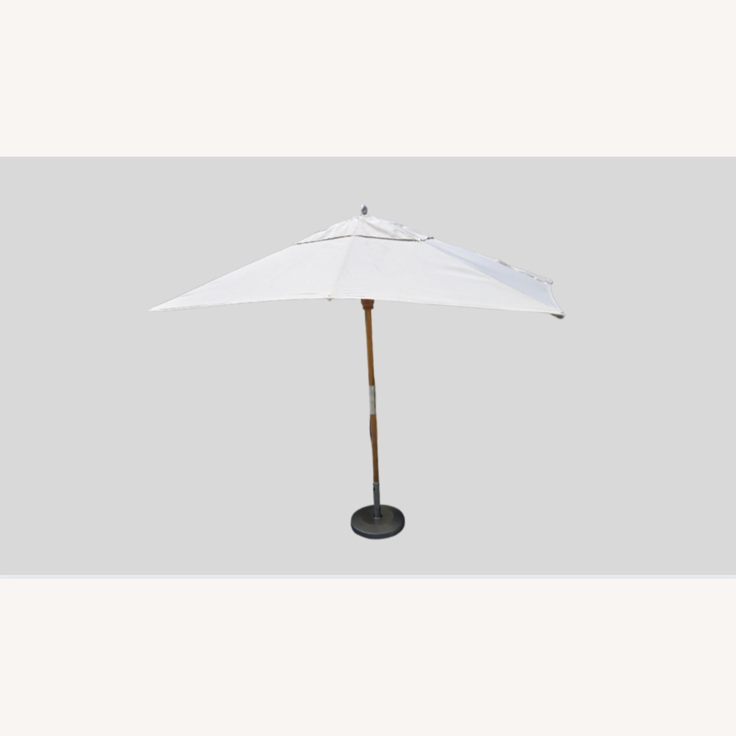 RH Premium Rectangular Teak Outdoor Umbrella/Base - image-8