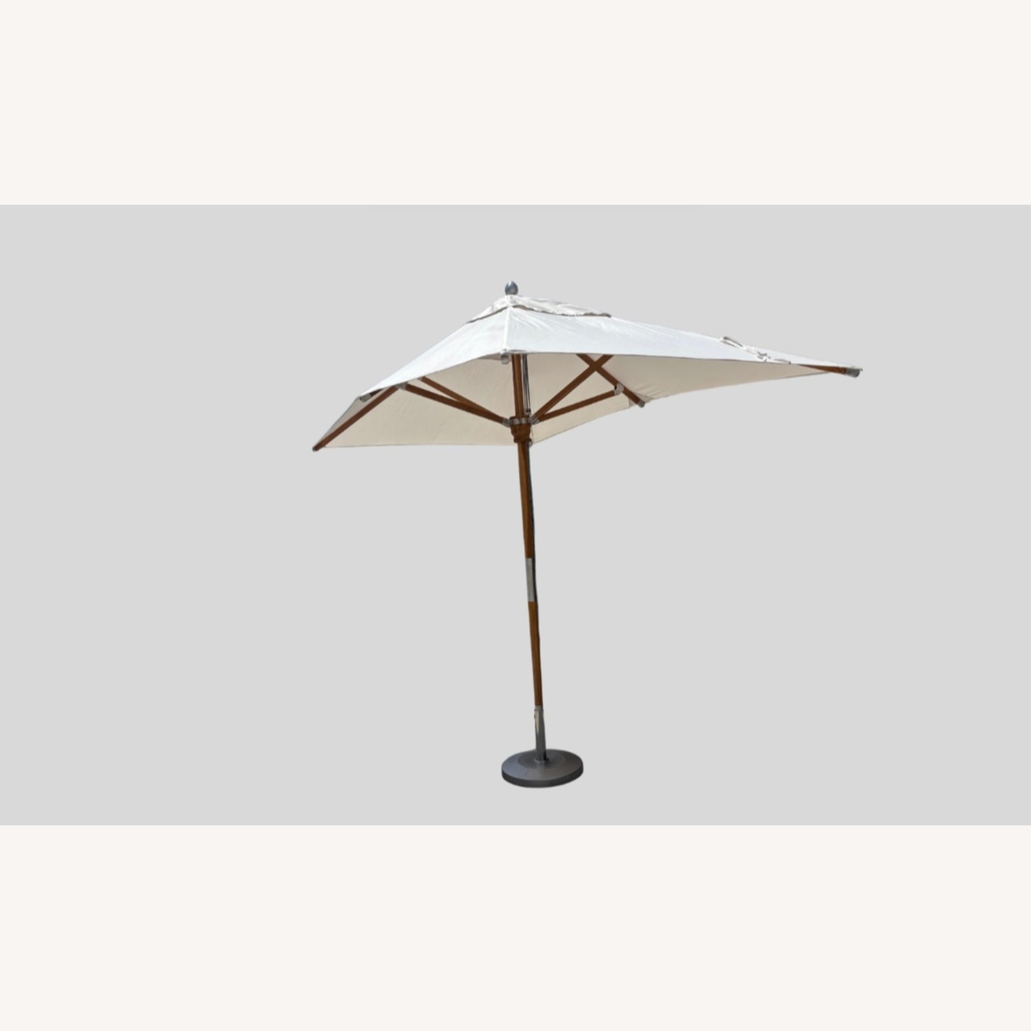 RH Premium Rectangular Teak Outdoor Umbrella/Base - image-7