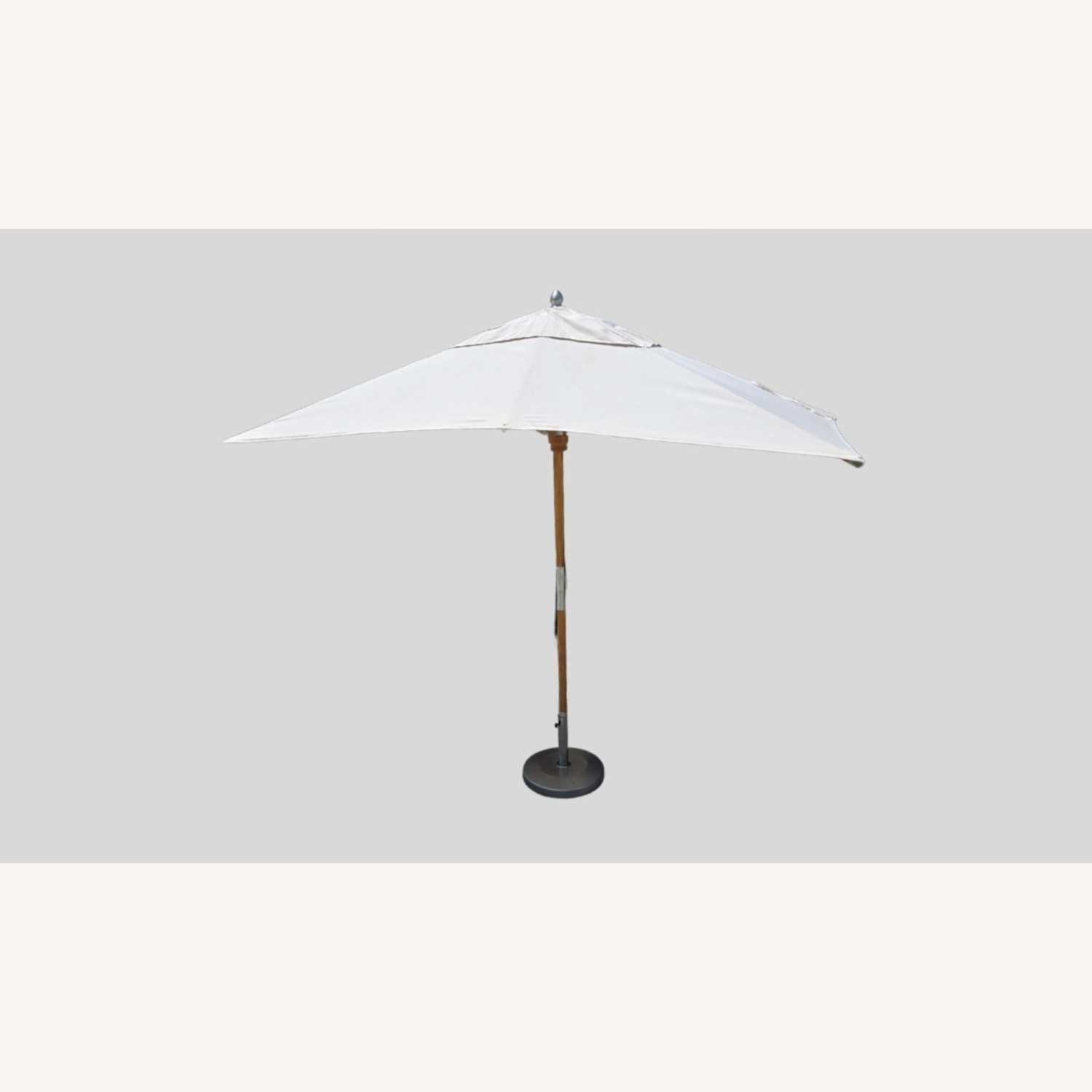 RH Premium Rectangular Teak Outdoor Umbrella/Base - image-10
