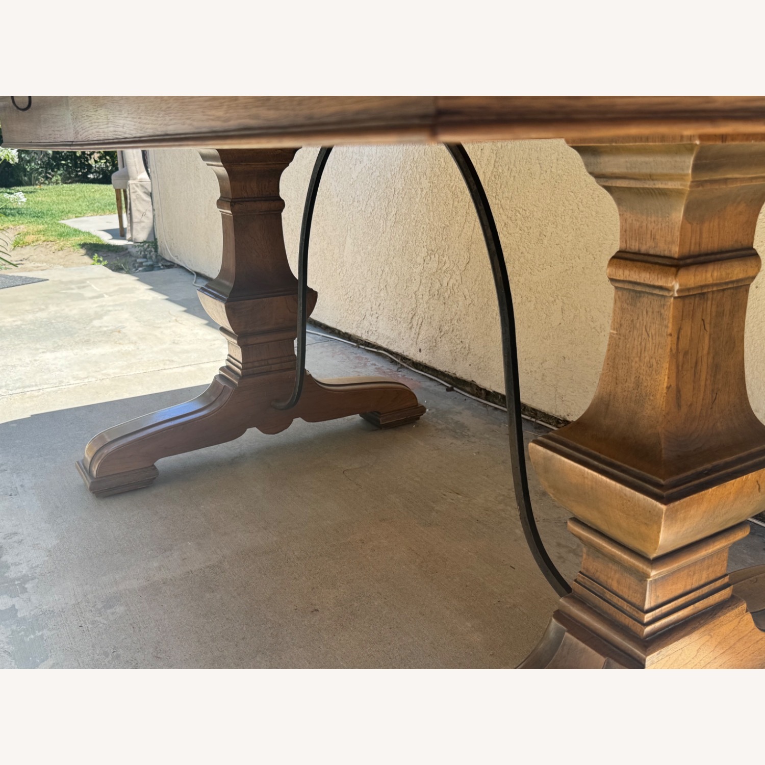 Vintage Oak Expandable Dining Table - image-2