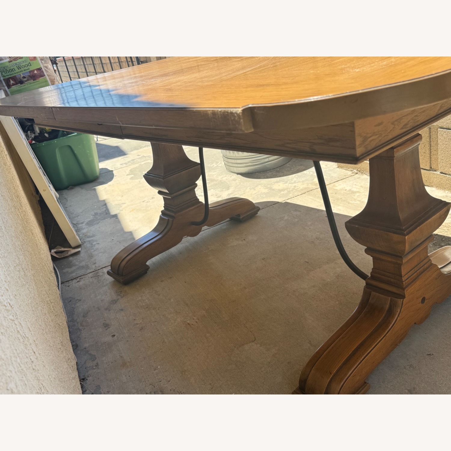 Vintage Oak Expandable Dining Table - image-4