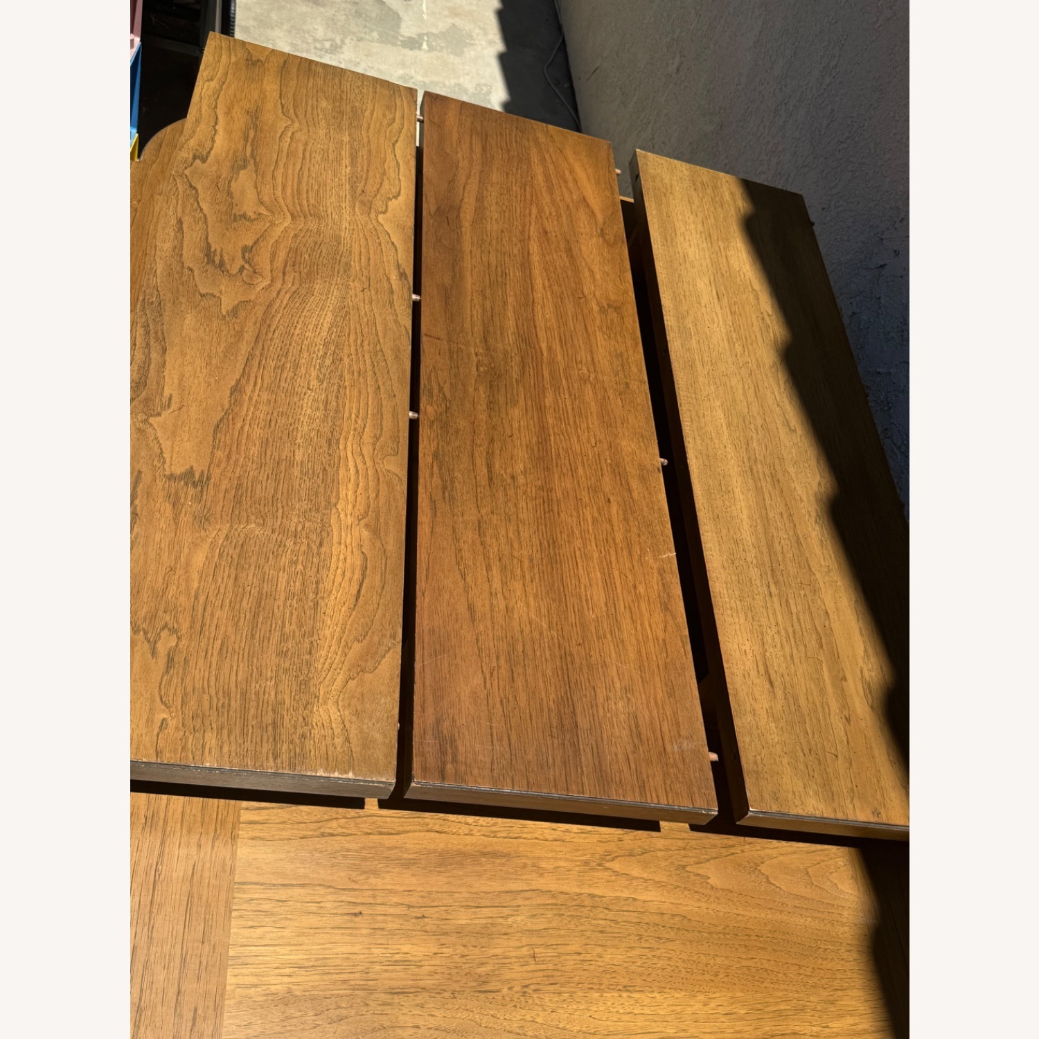 Vintage Oak Expandable Dining Table - image-7