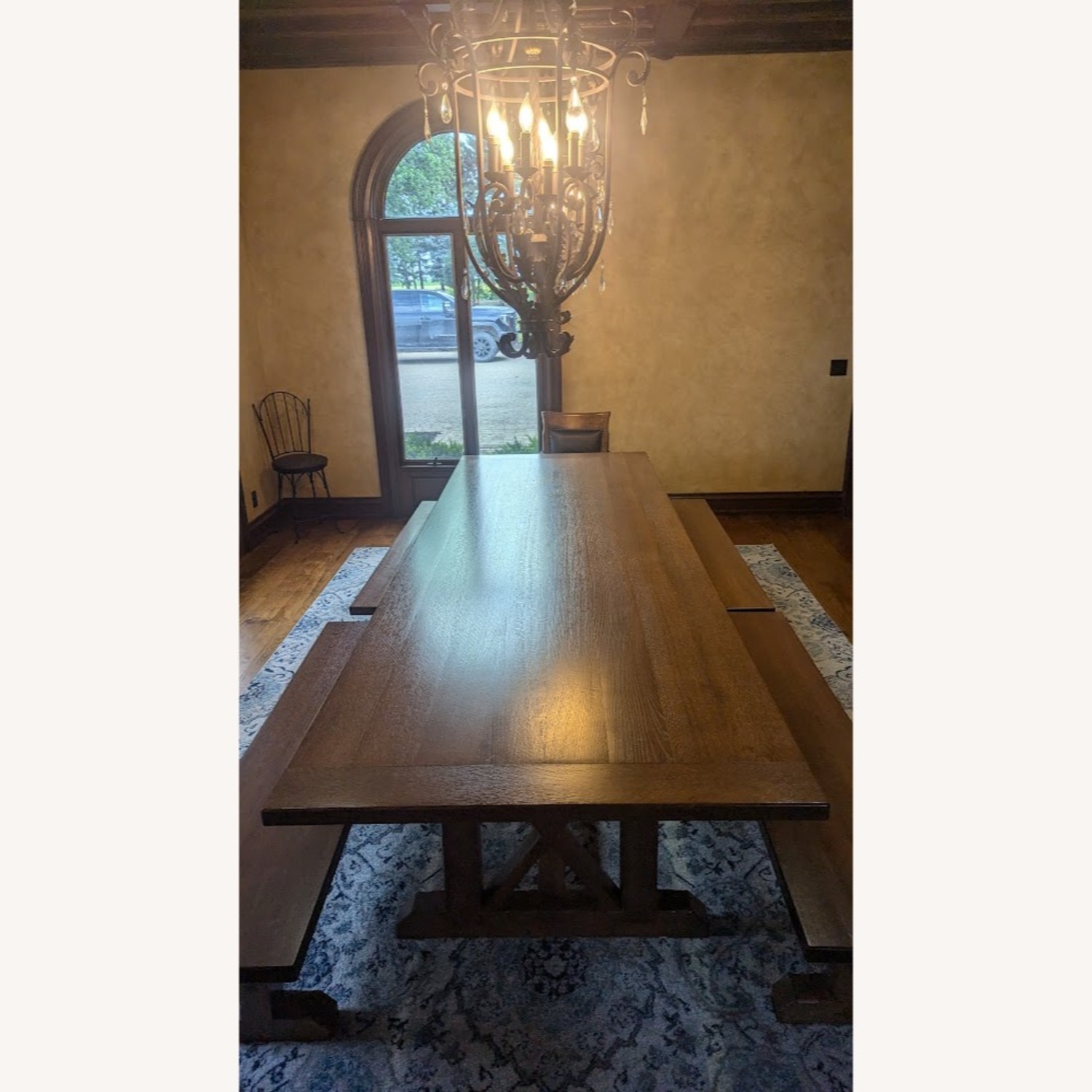 Custom Solid Red Oak Dining Table - image-8
