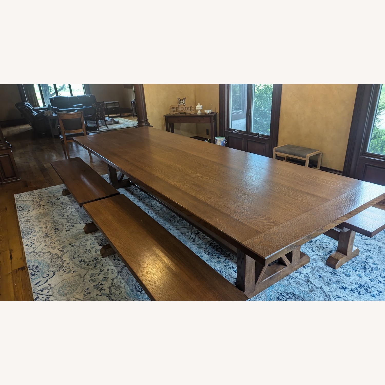 Custom Solid Red Oak Dining Table - image-1