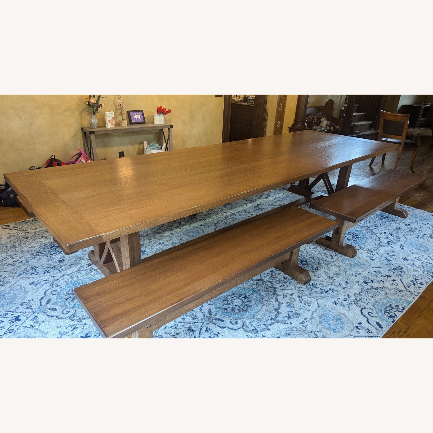 Custom Solid Red Oak Dining Table - image-2