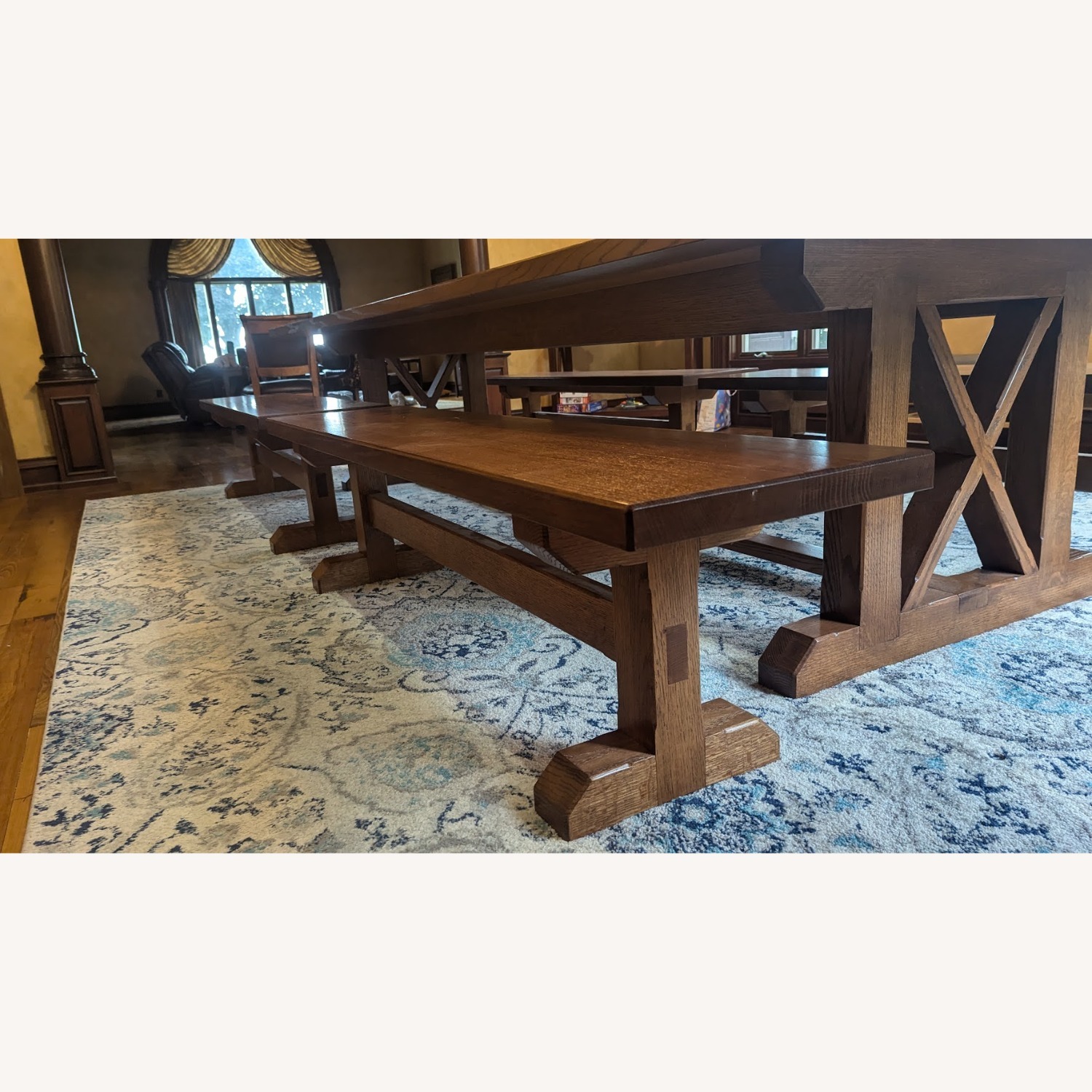 Custom Solid Red Oak Dining Table - image-7