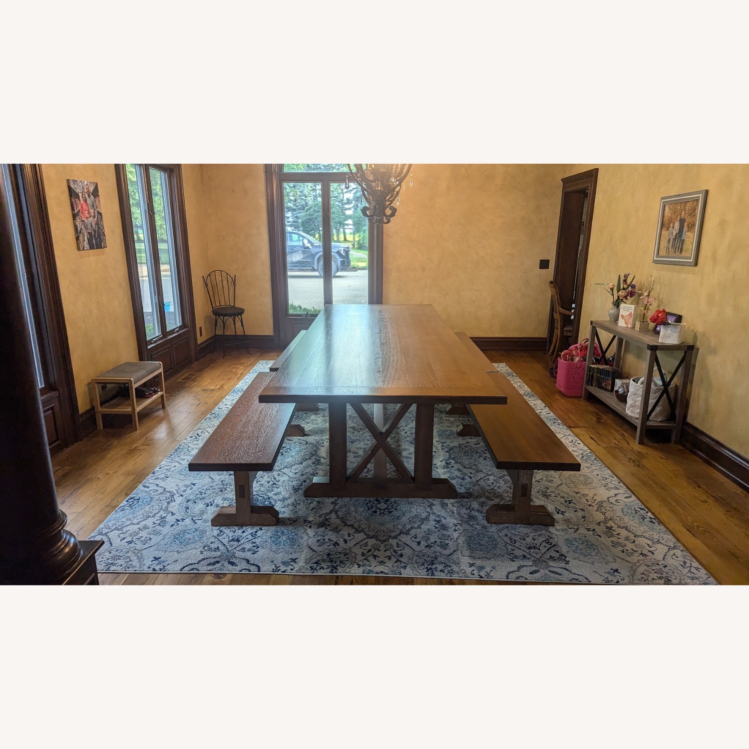 Custom Solid Red Oak Dining Table - image-6