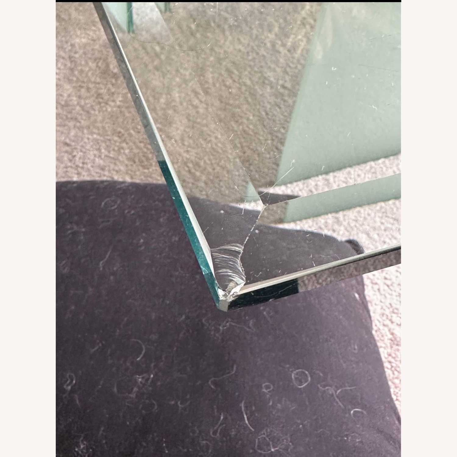 6 FT Wide Unique Glass Coffee Table - image-7