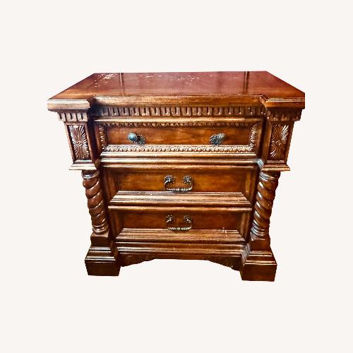 Used Classic Mahogany Wood Nightstands  for sale on AptDeco