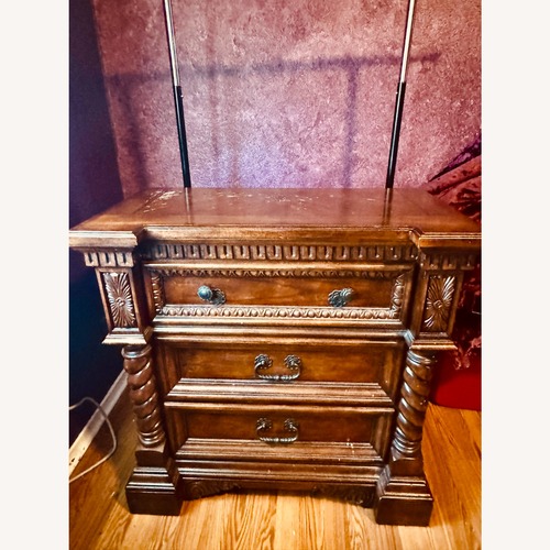 Used Classic Mahogany Wood Nightstands  for sale on AptDeco
