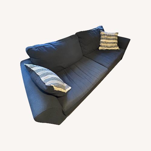 Used Raymour & Flanigan Dark Blue 3-Seater Sofa for sale on AptDeco