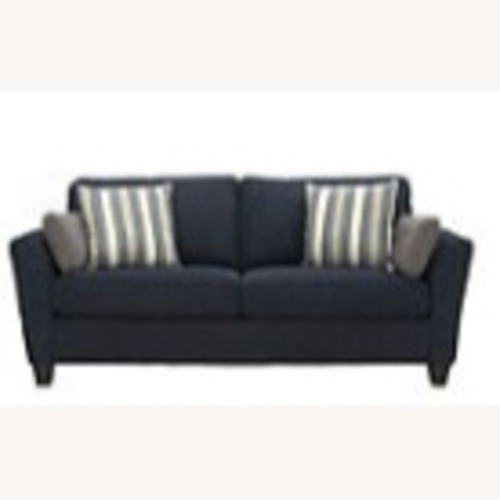 Used Raymour & Flanigan Dark Blue 3-Seater Sofa for sale on AptDeco