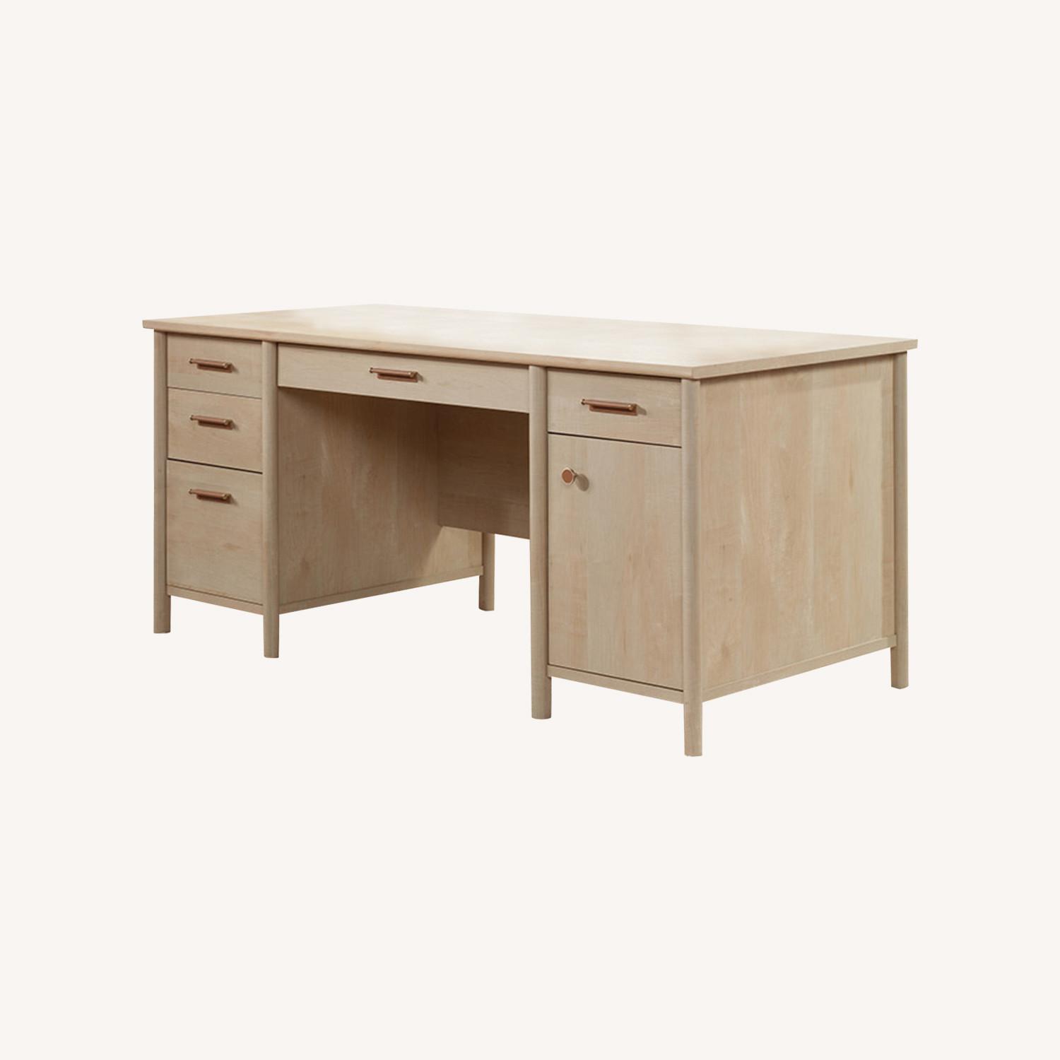 Sauder Whitaker Point Execute Desk - Maple - image-0
