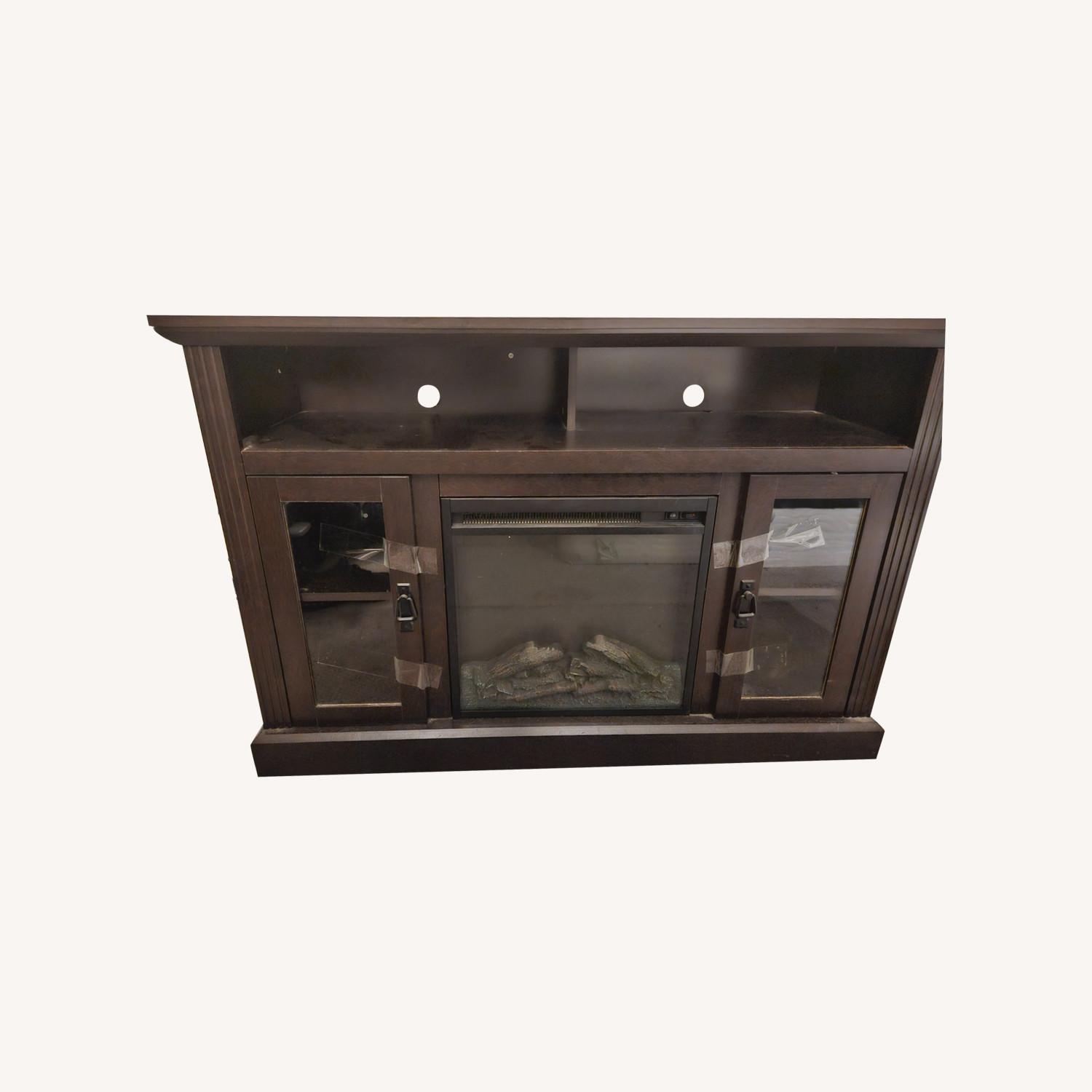 TV Stand with Electric Fireplace Included - image-0