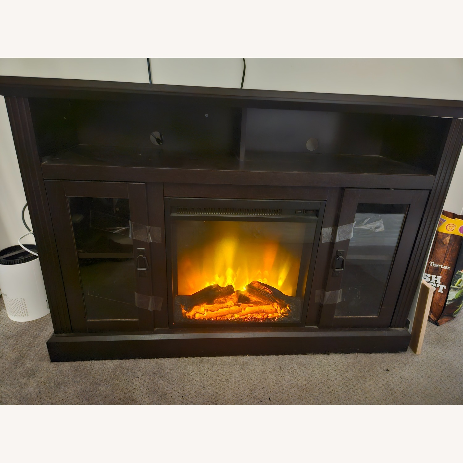 TV Stand with Electric Fireplace Included - image-3