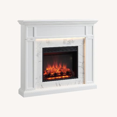 Used Legend Flame Ivory Electronic Fireplace for sale on AptDeco