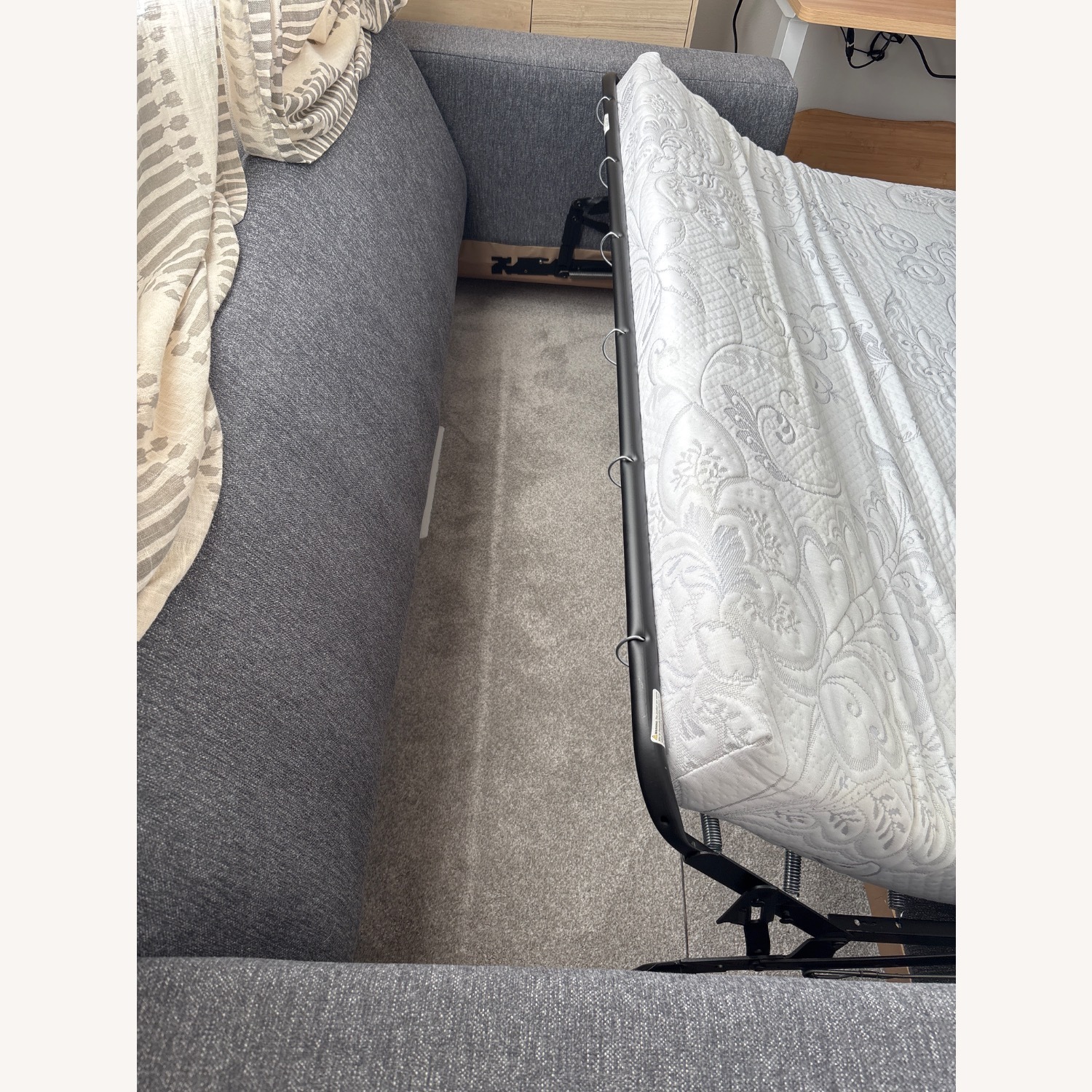 West Elm Graphite Urban Sleeper Sofa - image-5