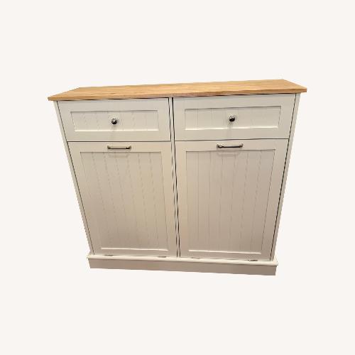 Used Multi-Purpose Trash Bins Holder W Countertop for sale on AptDeco