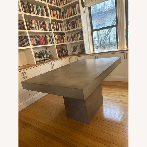 Used CB2 Fuze Concrete Dining Table for sale on AptDeco