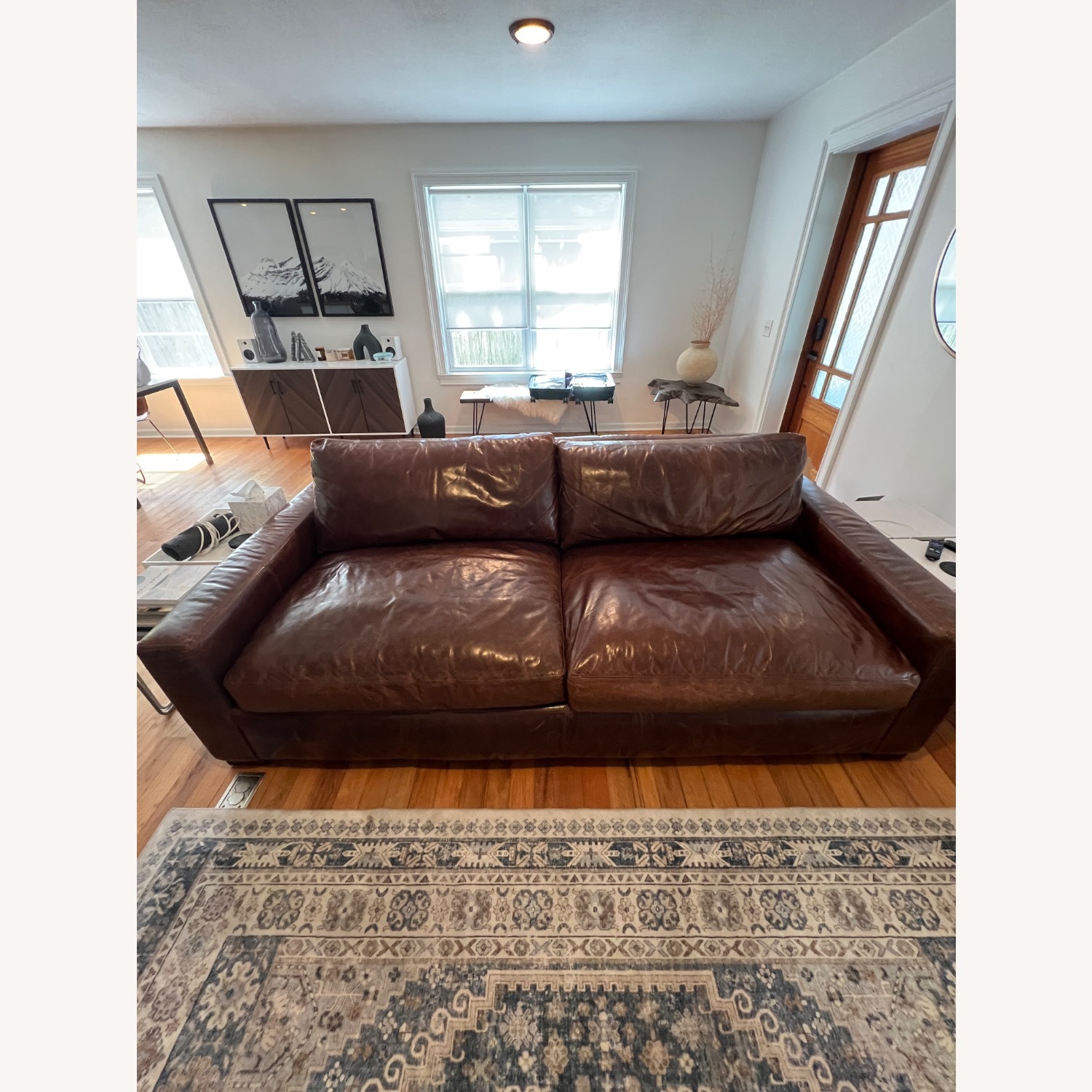 RH Premium Leather Maxwell Sleeper Sofa - image-1