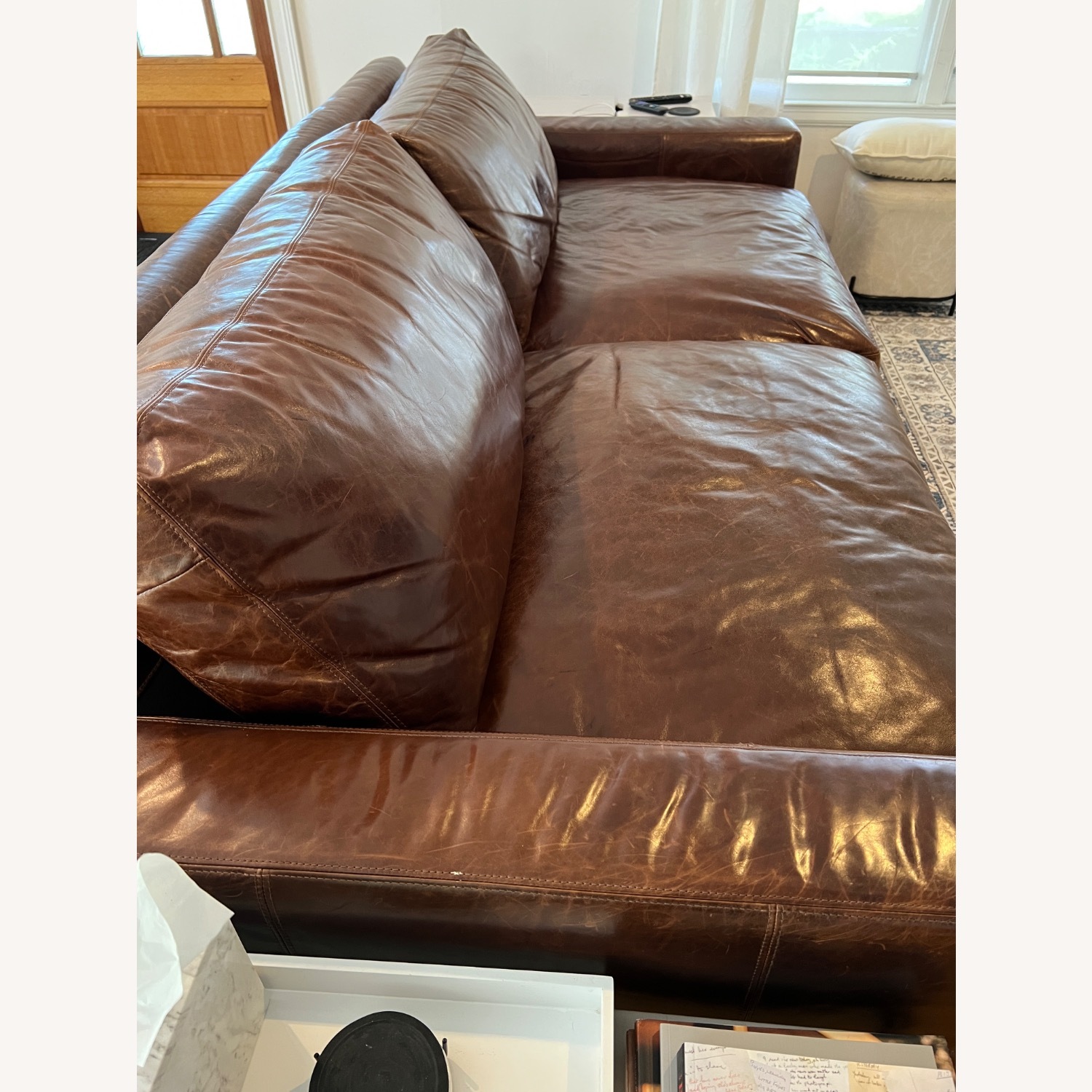 RH Premium Leather Maxwell Sleeper Sofa - image-3