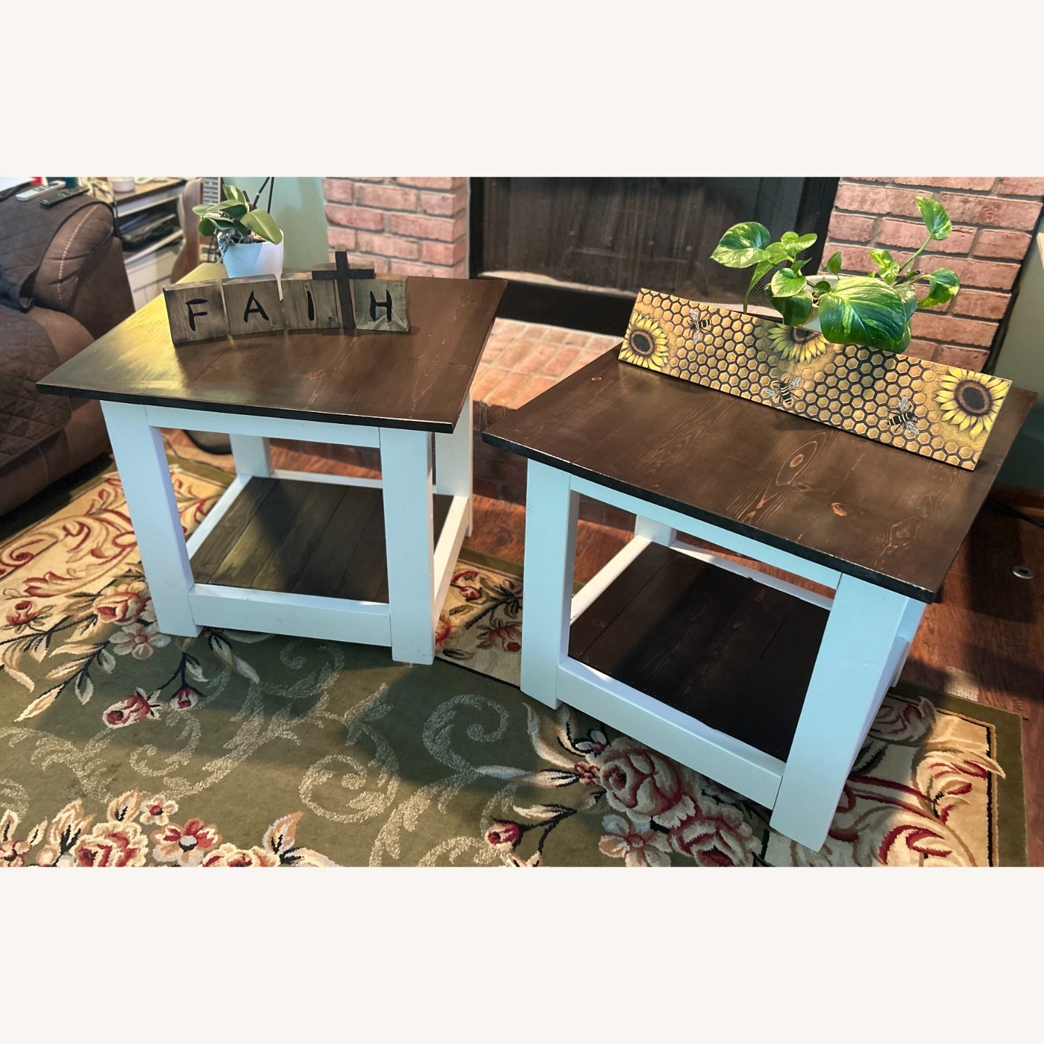 Handcrafted Farmhouse Style End Tables - image-1