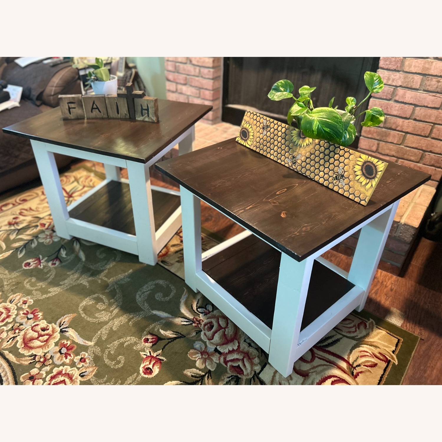 Handcrafted Farmhouse Style End Tables - image-2