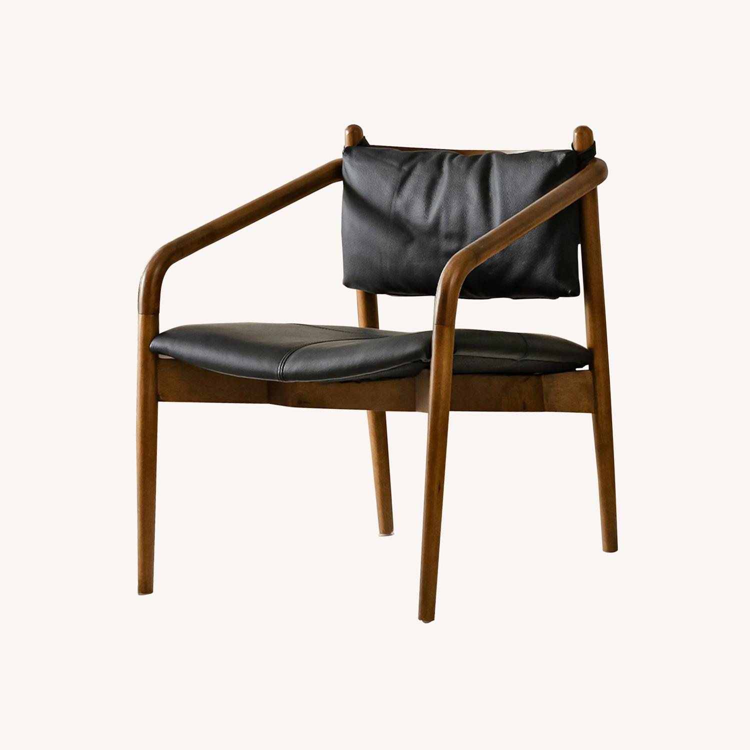 Lento 25" Leather Lounge Chair - Black - image-0