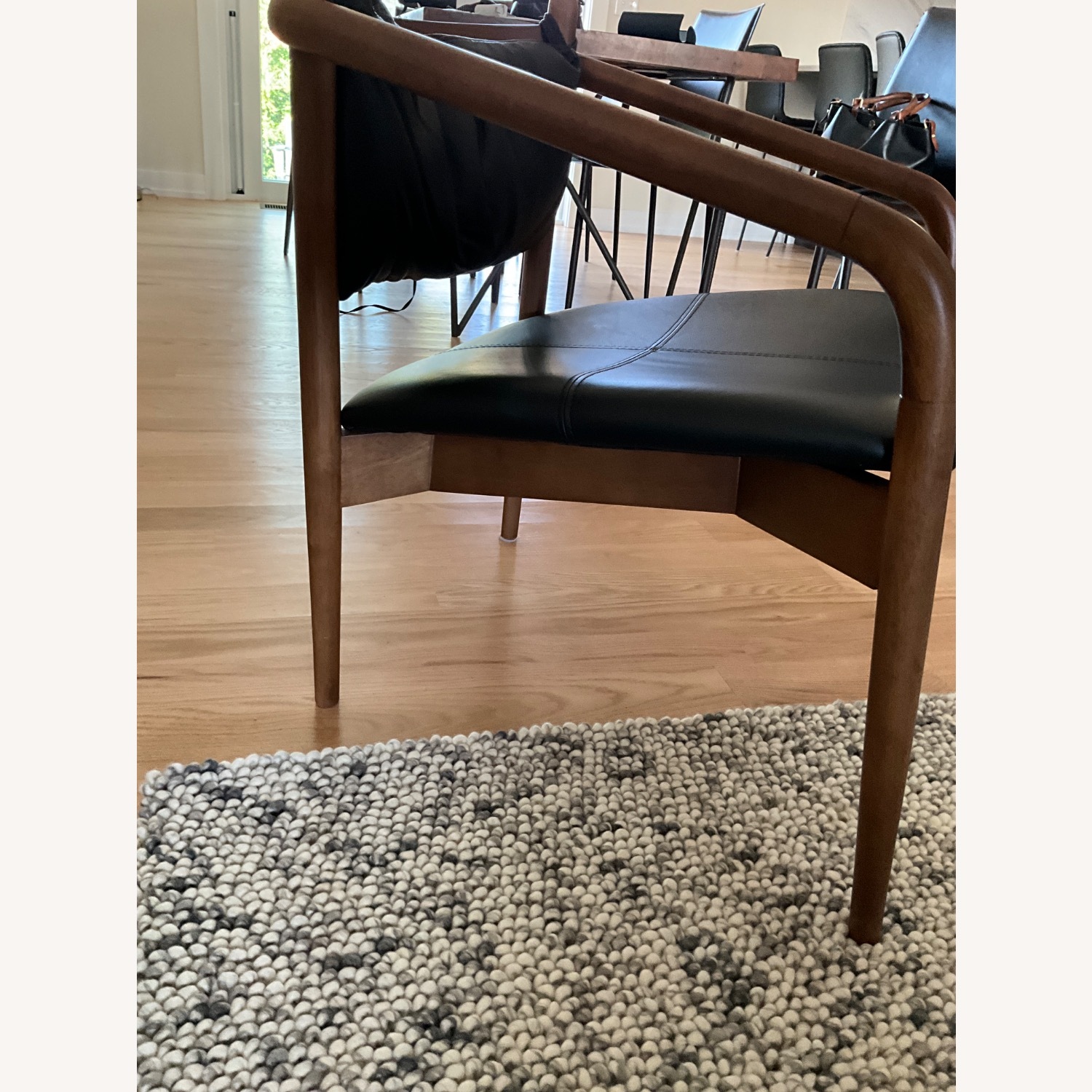 Lento 25" Leather Lounge Chair - Black - image-4