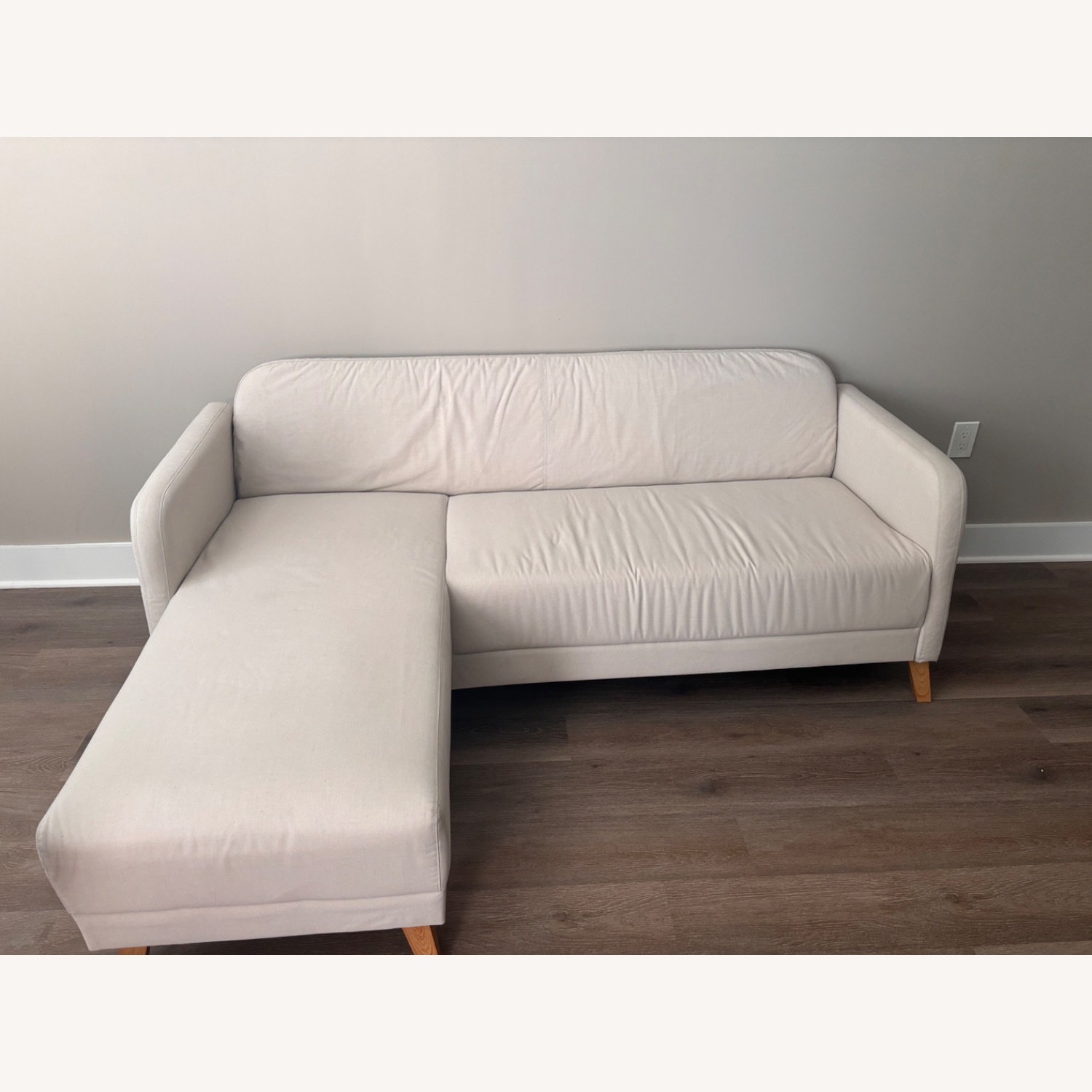 IKEA LINANÄS Sofa with Chaise/VISSLE Beige - image-1