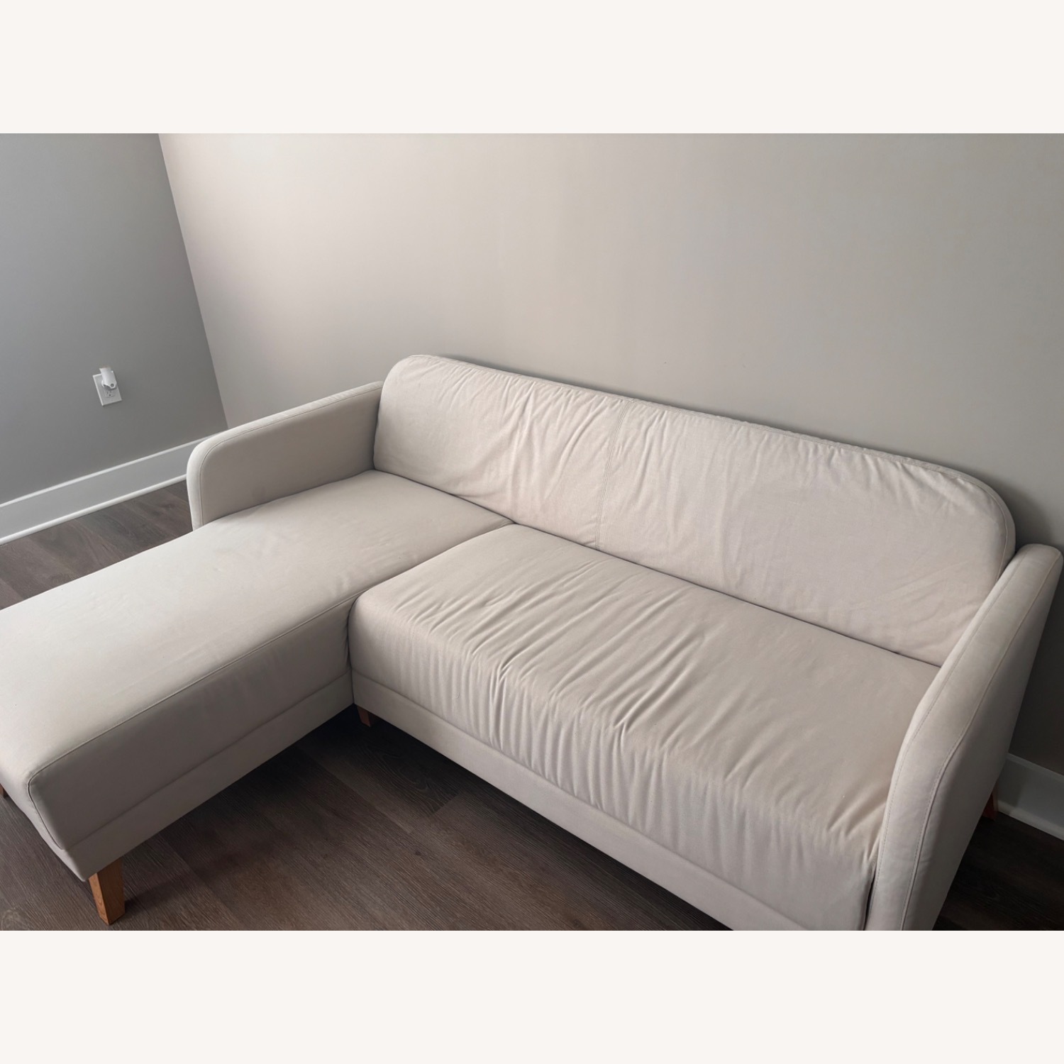 IKEA LINANÄS Sofa with Chaise/VISSLE Beige - image-2