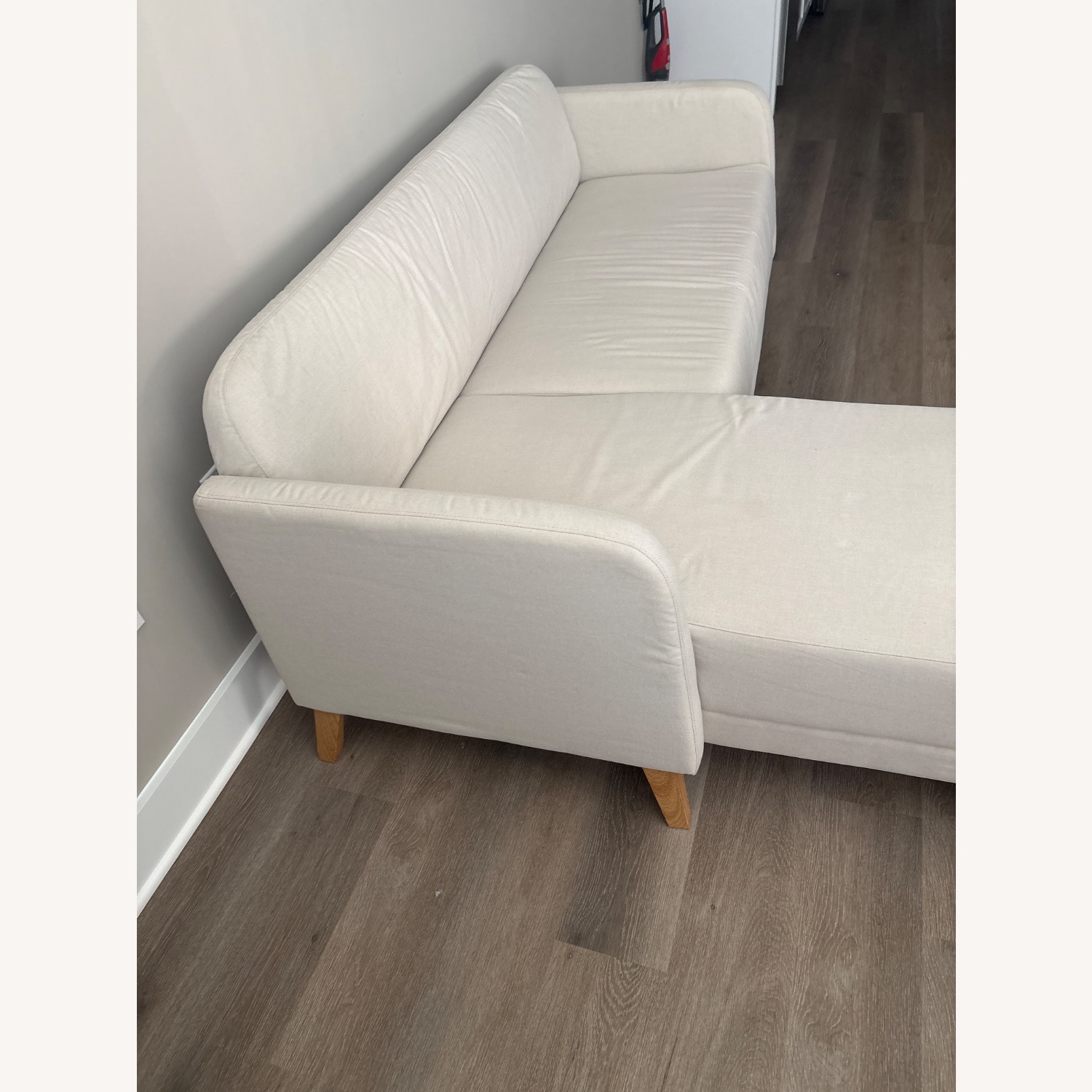 IKEA LINANÄS Sofa with Chaise/VISSLE Beige - image-3