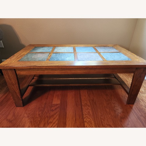 Used Slate Top Coffee Table  for sale on AptDeco