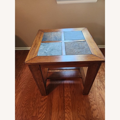 Used 2 End Tables Slate Top and Coffee Table for sale on AptDeco